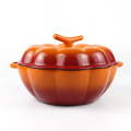 enamel round cast iron stock pot pumpkin shaped casserole